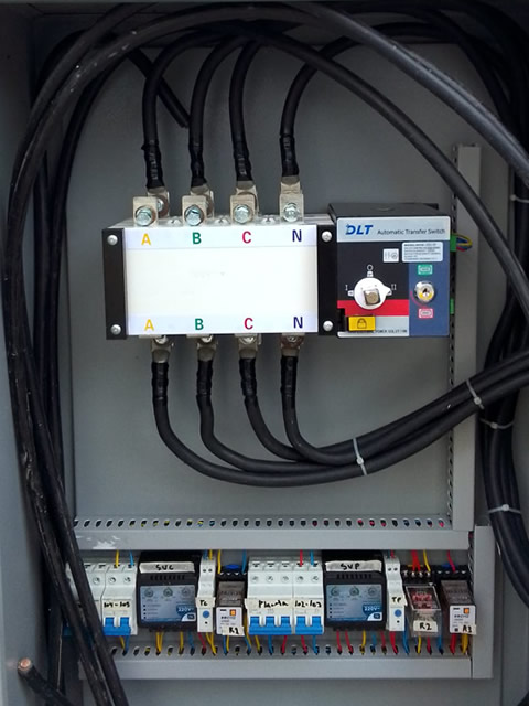 Instalación de transfer de 250 amperios